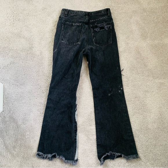 EUC CARMAR SWIRL BLEACH DISTRESSED BOOTCUT JEANS - Picture 2 of 2